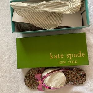NWT Kate Spade Follie Glitter Sandals Size 10